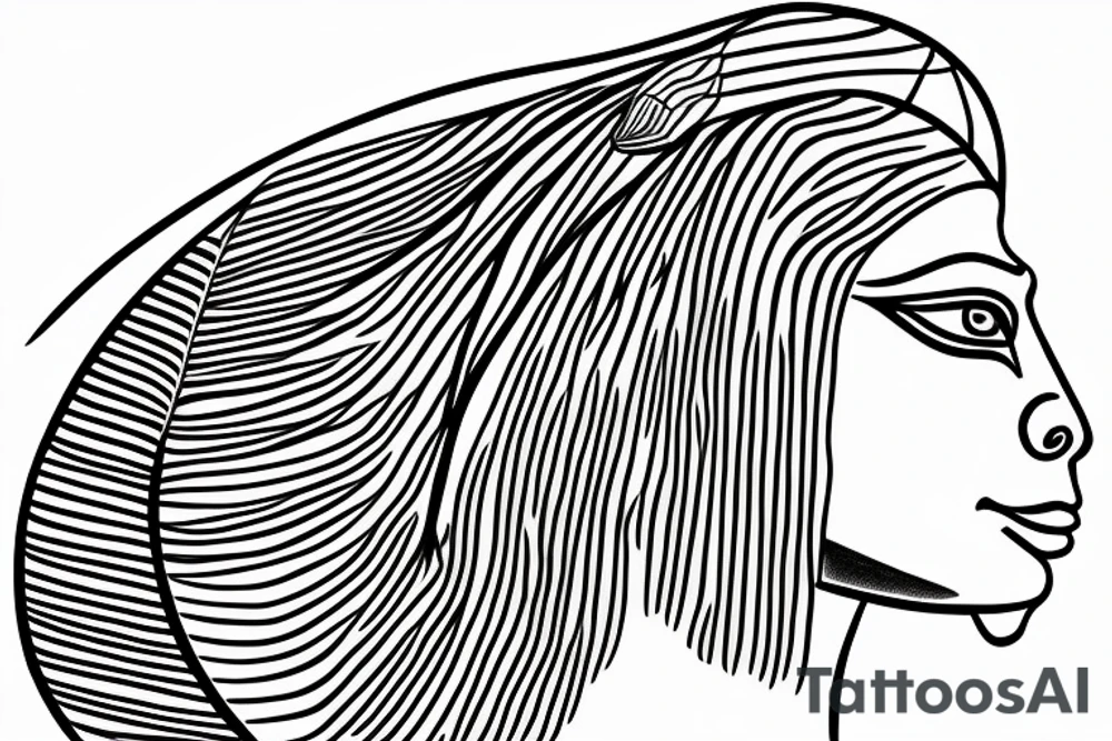 Great sphinx in from of great pyramids tattoo idea