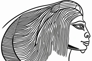 Great sphinx in from of great pyramids tattoo idea