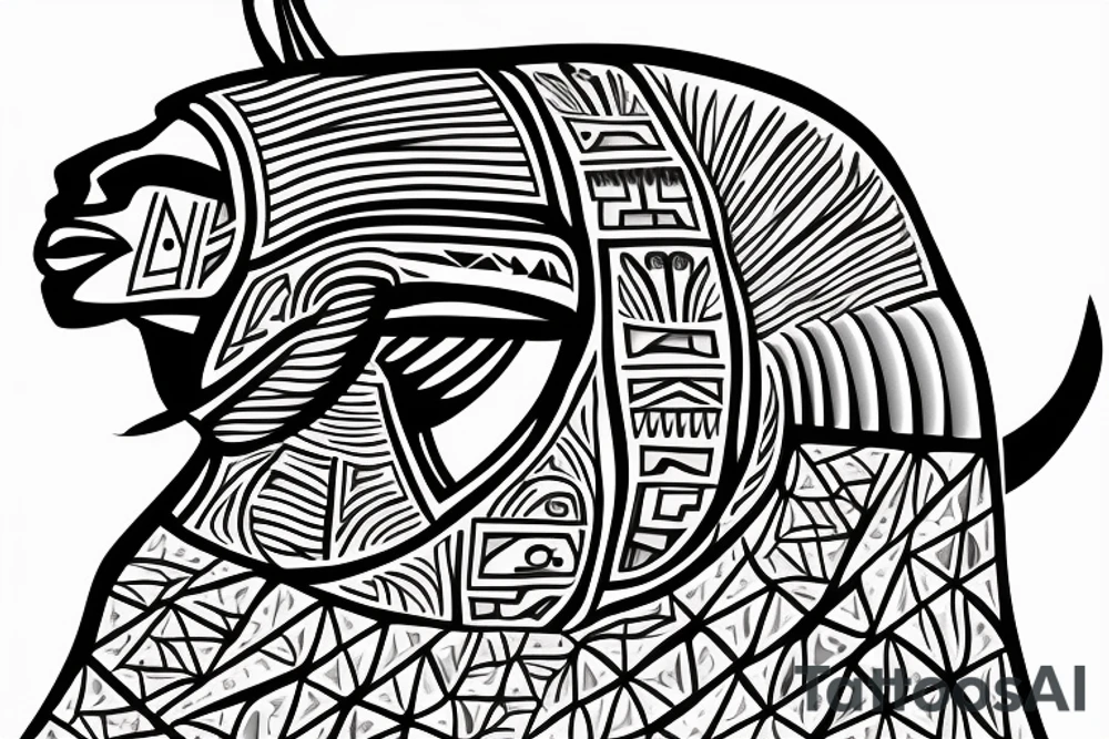 Great sphinx in front 
of great pyramids tattoo idea