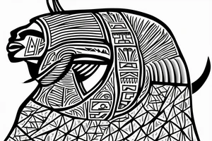 Great sphinx in front 
of great pyramids tattoo idea