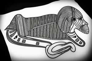 Great sphinx in front of great pyramids tattoo idea