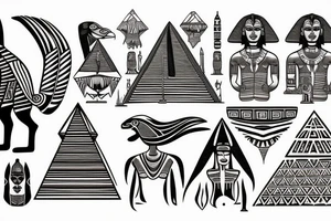 Great sphinx in front of great pyramids tattoo idea