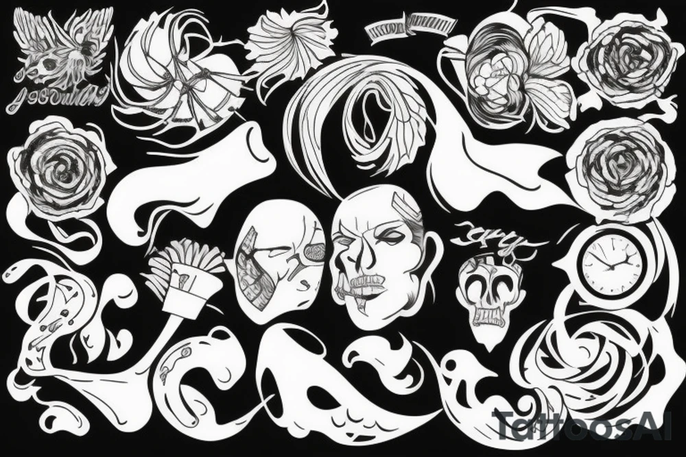 blowing wind tattoo idea