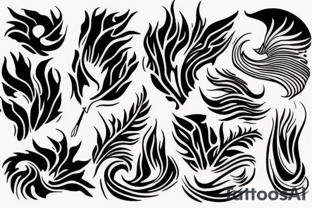 blowing wind tattoo idea