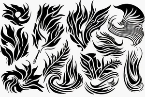 blowing wind tattoo idea