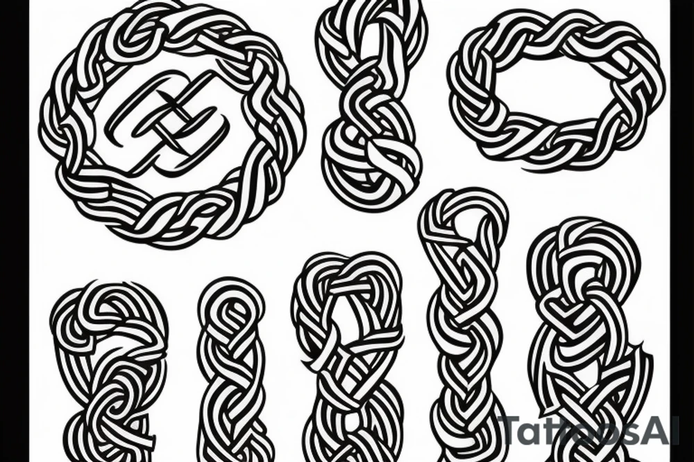 Black out, nordic knots tattoo idea