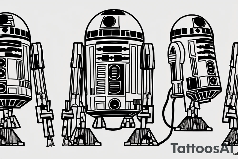 Fineline r2d2 singing Songs tattoo idea