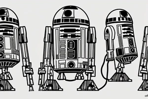 Fineline r2d2 singing Songs tattoo idea