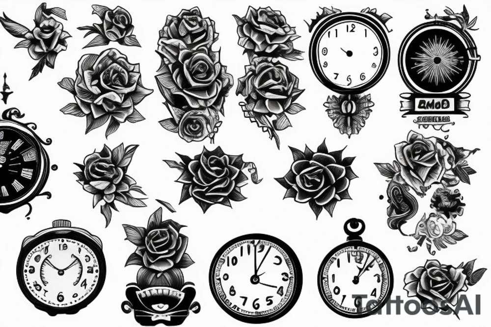 A clock for the top of my arm that strikes 13 tattoo idea