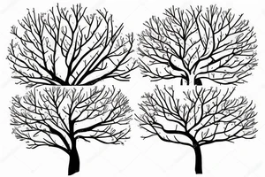 An apple tree during winter tattoo idea