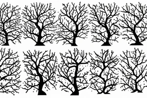 An apple tree during winter tattoo idea