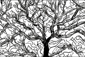 An apple tree during winter tattoo idea