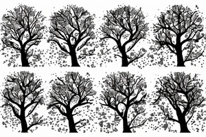 An apple tree during winter tattoo idea