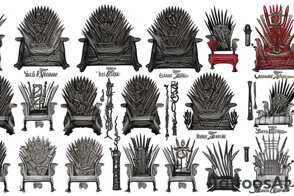 The iron throne in the red keep throne room tattoo idea