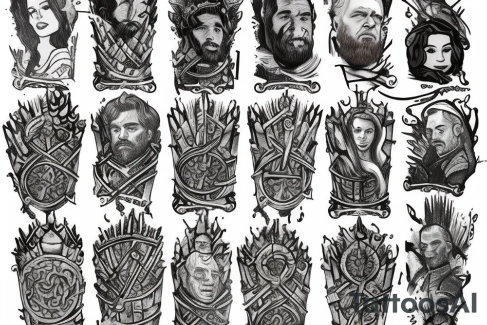 The iron throne in the red keep throne room tattoo idea