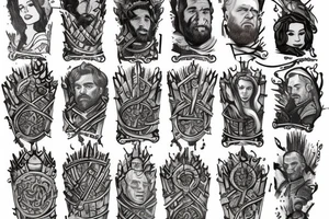 The iron throne in the red keep throne room tattoo idea