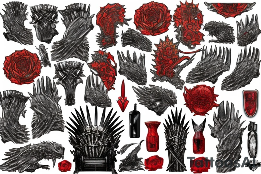 The iron throne in the red keep throne room tattoo idea