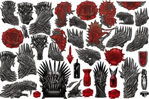 The iron throne in the red keep throne room tattoo idea