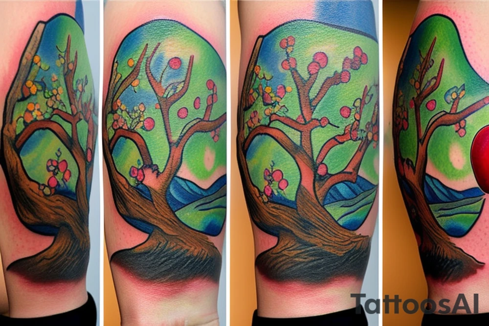 An apple tree tattoo idea