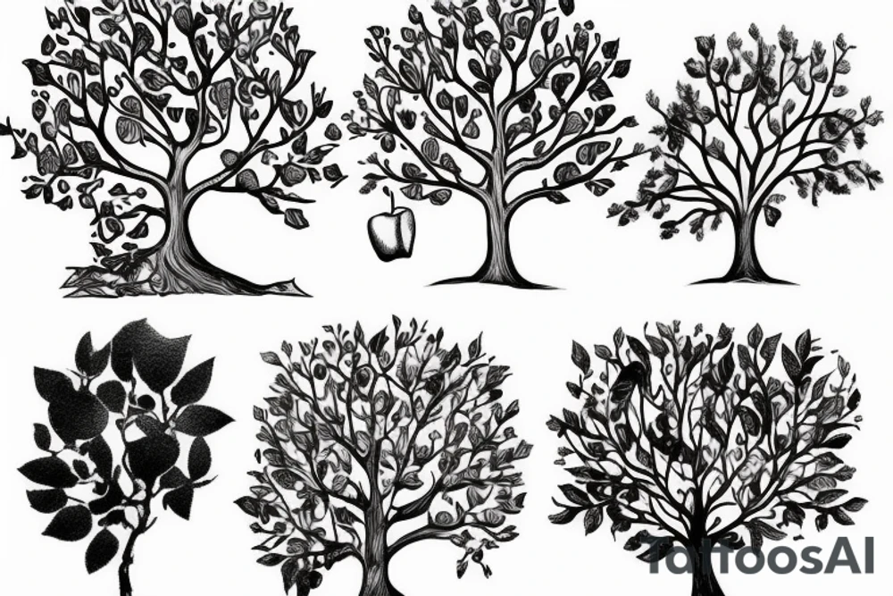 An apple tree tattoo idea