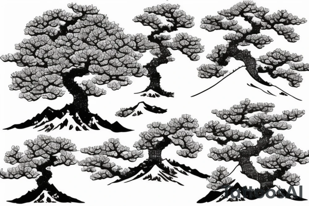 An apple tree during winter tattoo idea