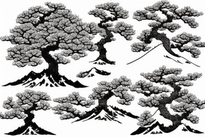 An apple tree during winter tattoo idea
