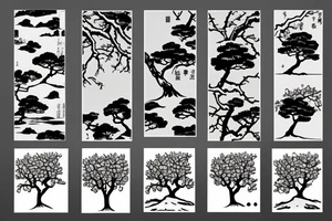 An apple tree silhouette tattoo idea