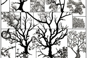 An apple tree silhouette tattoo idea