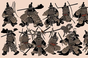 A samurai in full ceremonial armour tattoo idea