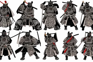 A samurai in full ceremonial armour tattoo idea
