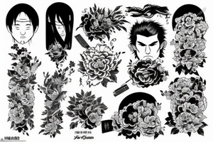 Japanese style arm sleve like John Mayer has tattoo idea