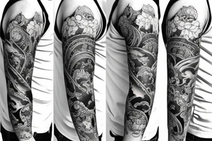 Japanese style arm sleve like John Mayer has tattoo idea