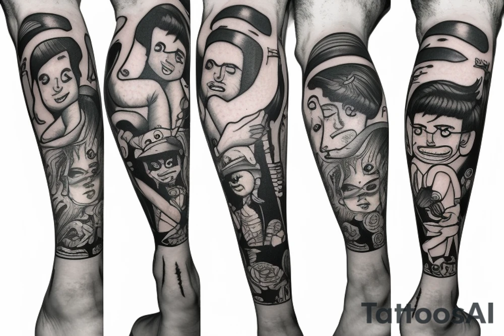 The the legs of man tattoo idea