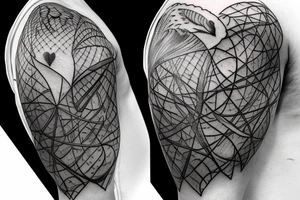 an anatomical heart in a bird cage, some of the cage is branches tattoo idea