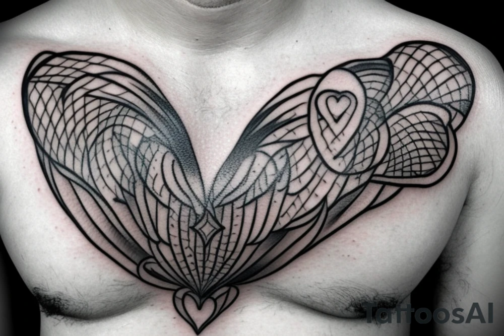 a heart inside of a bird cage tattoo idea