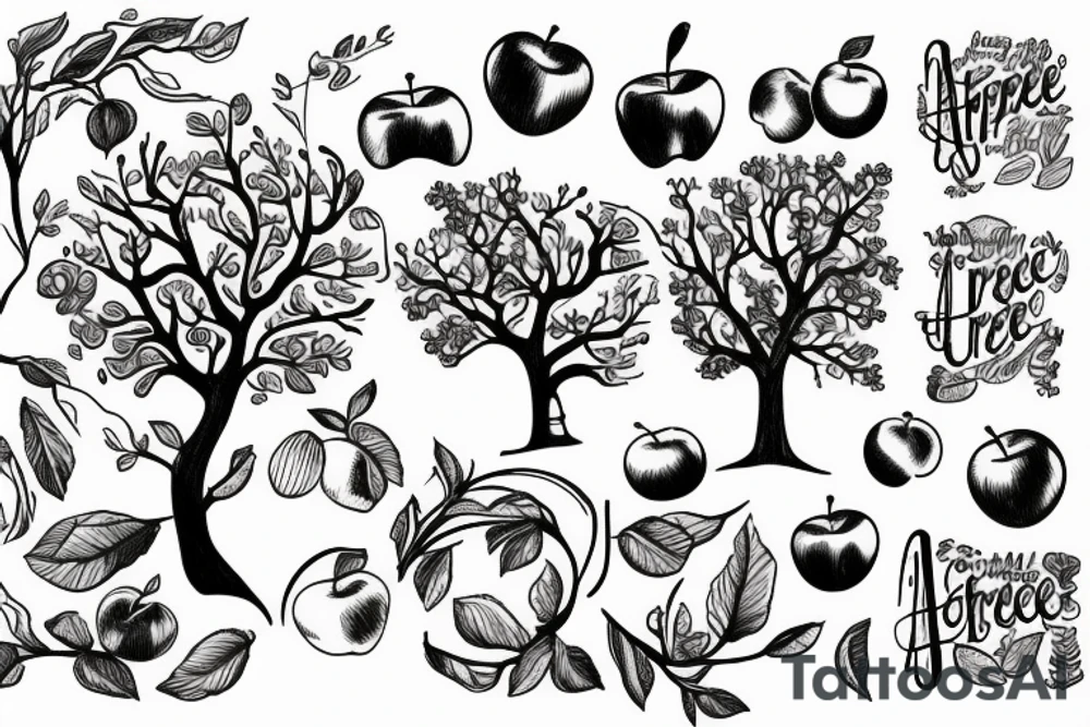 An apple tree tattoo idea