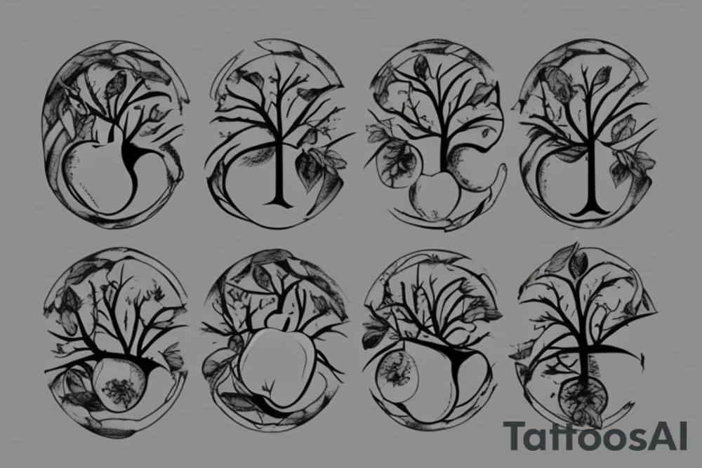 An apple tree tattoo idea