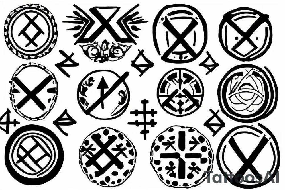 Noughts and crosses tattoo idea