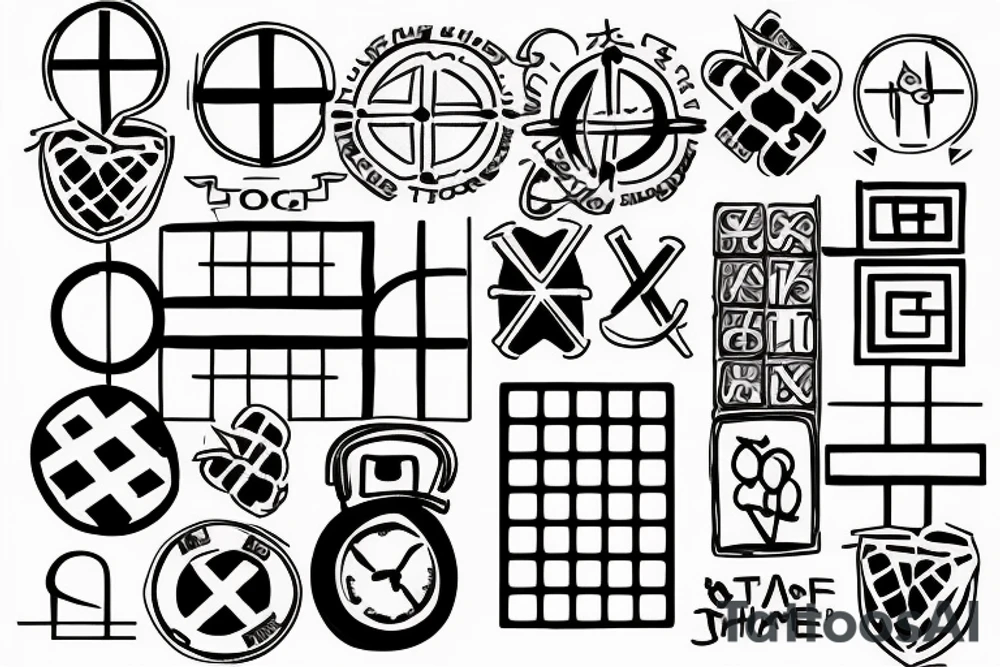 Tic tac toe tattoo idea
