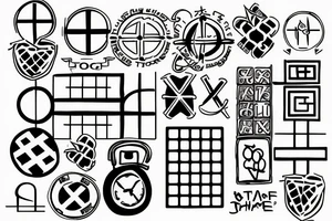 Tic tac toe tattoo idea