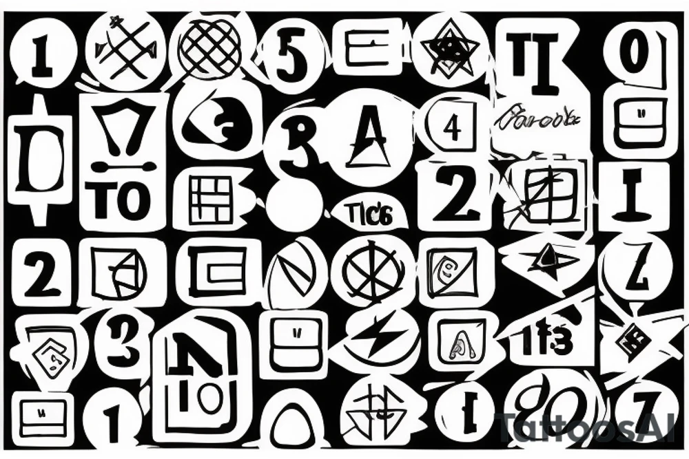 Tic tac toe tattoo idea