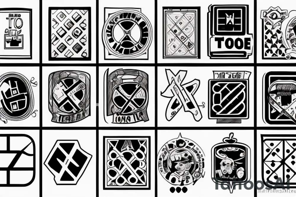 Tic tac toe boardgame tattoo idea