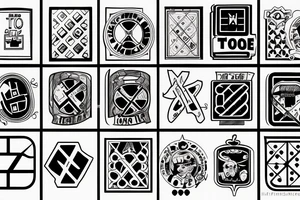 Tic tac toe boardgame tattoo idea