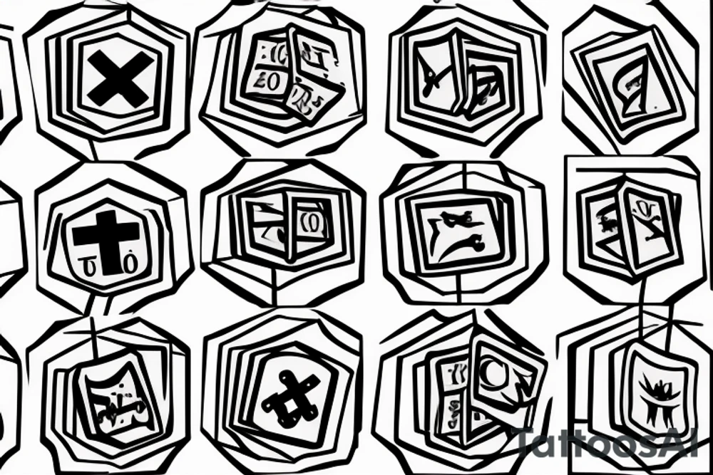 Tic tac toe boardgame tattoo idea
