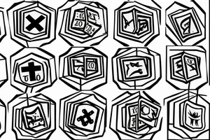Tic tac toe boardgame tattoo idea