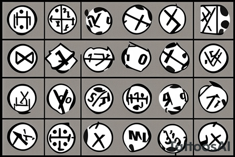 Tic tac toe boardgame tattoo idea