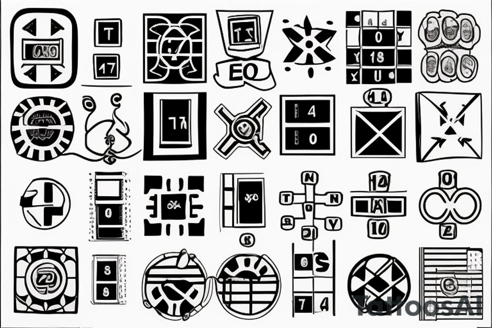 Tic tac toe boardgame tattoo idea