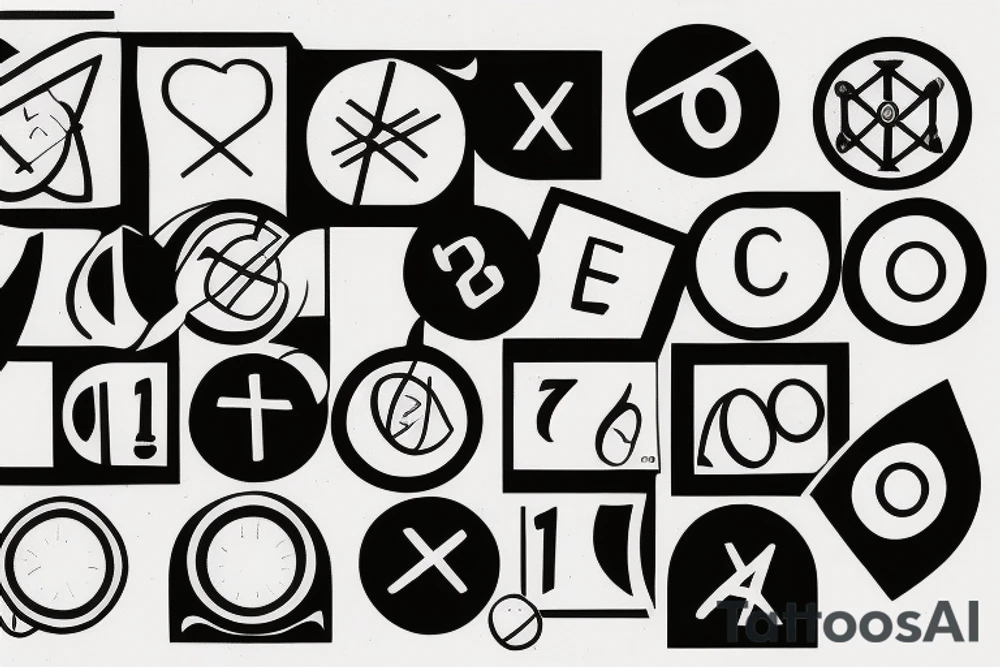 Tic tac toe boardgame tattoo idea