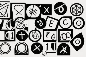 Tic tac toe boardgame tattoo idea