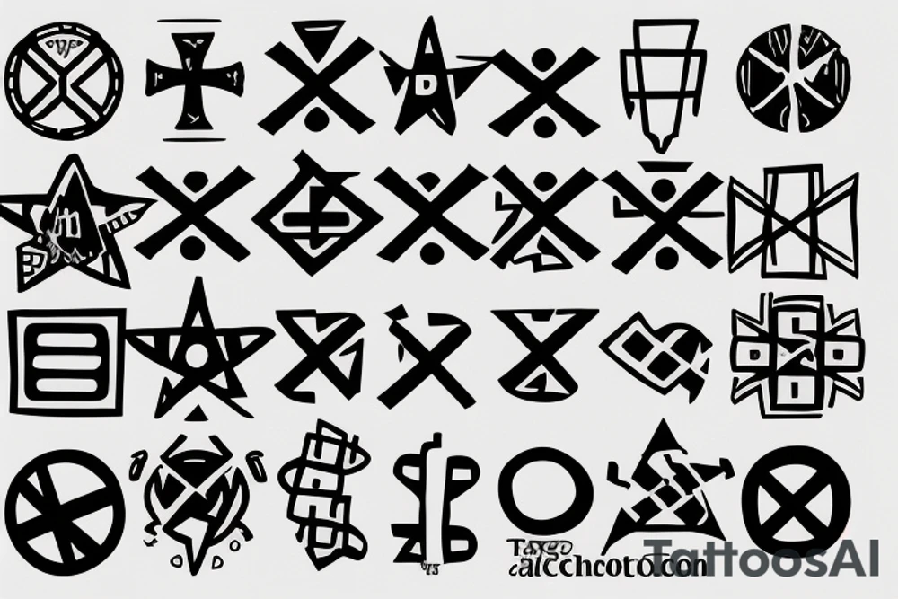 Empty tic-tac-toe boardgame tattoo idea